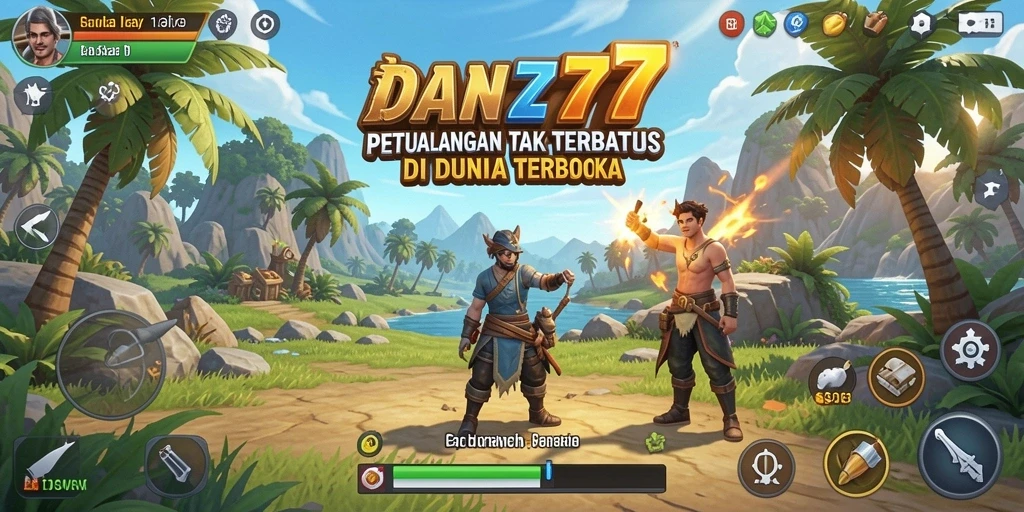 Screenshot utama menunjukkan gameplay menakjubkan dari DAN777 di dunia terbuka.