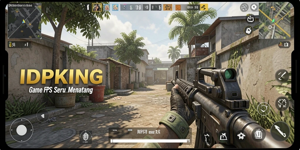 Tampilannya full aksi dalam gameplay FPS IDPKING.