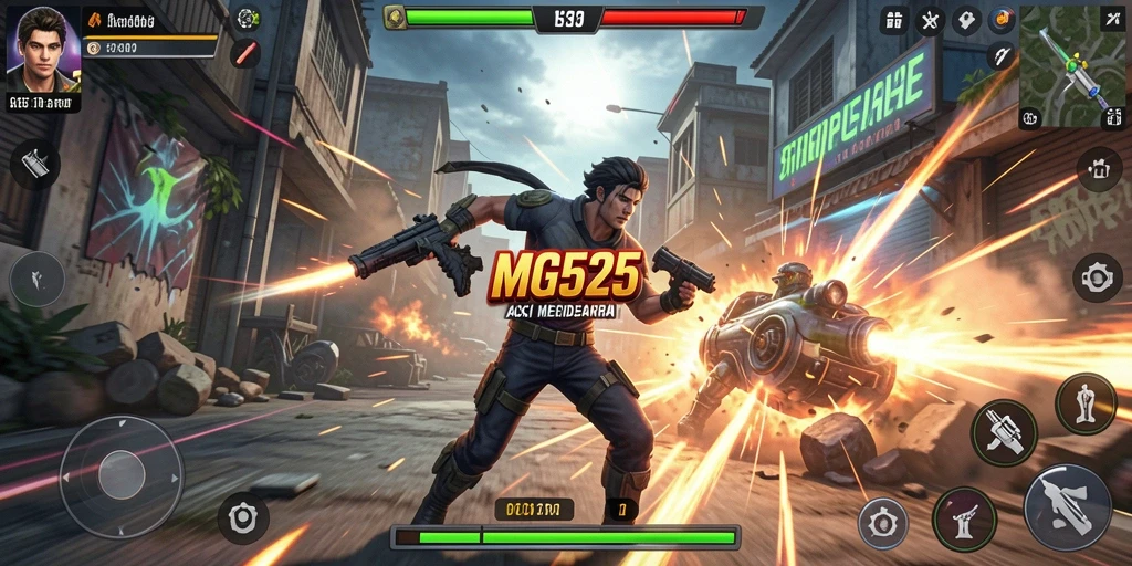 Tangkapan layar MG525 dengan aksi bertempur yang intens dan grafis memukau.