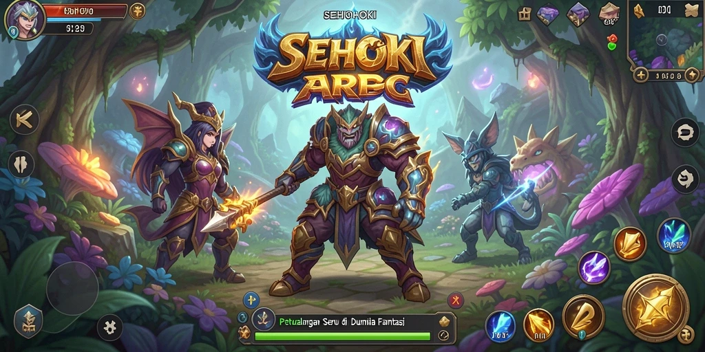 Tampilan seru dari gameplay SEHOKI dengan petualangan ARPG yang mendebarkan.